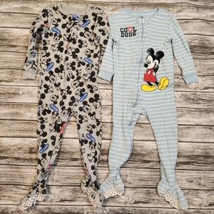Disney mickey mouse footie pajamas